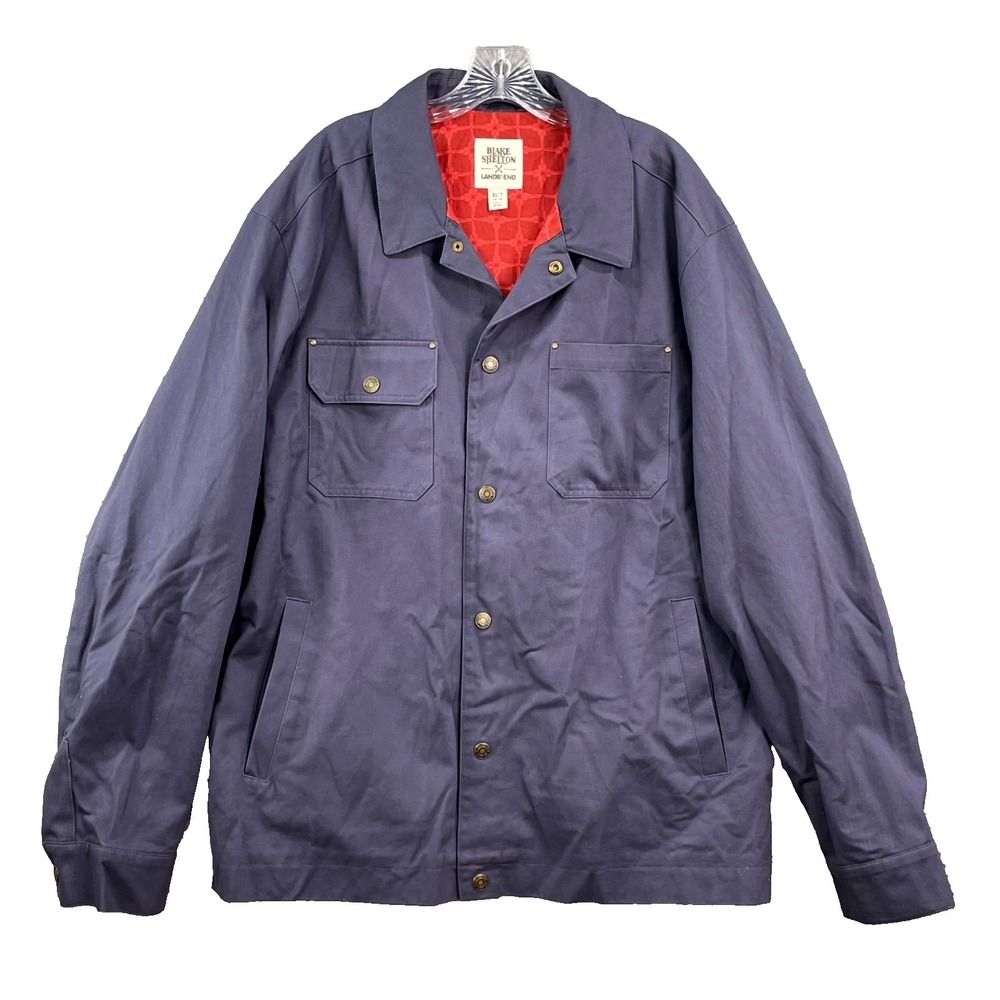 Blake Shelton X Land's End Chore Utility Jacket‎ Mens XLT Blue Outdoor Workwear